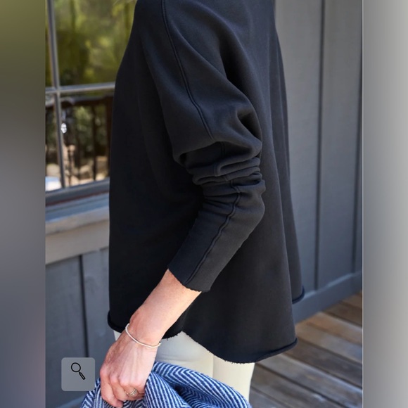 Frank & Eileen EFFIE Long-Sleeve Funnel Neck Capelet Black NWOT XS/S - Picture 3 of 12